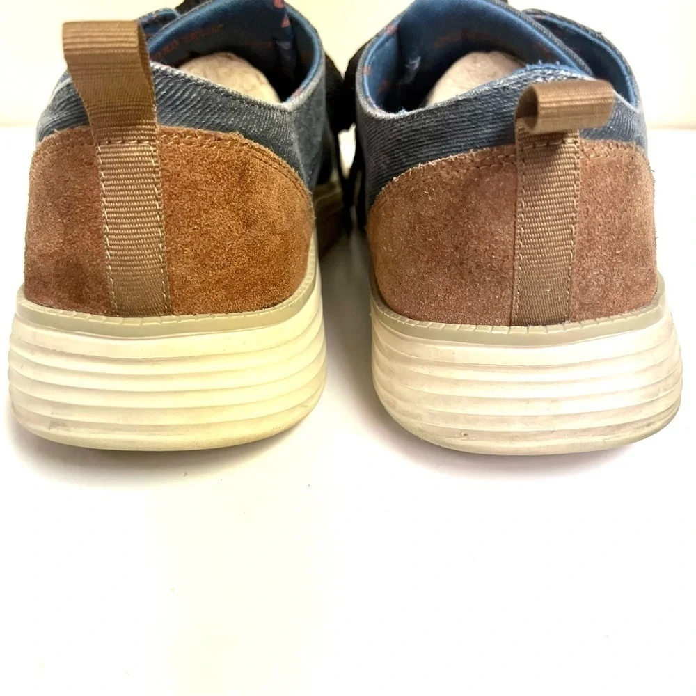 Skechers Status 2.0 Pexton Canvas Denim Sneaker Shoes Men's size 13
